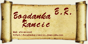 Bogdanka Rančić vizit kartica